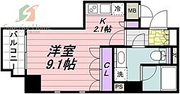 JR山手線 神田駅 徒歩3分の賃貸マンション 3階1Kの間取り