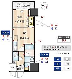 ZOOM本郷 1DKの間取図画像
