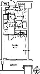 パークアクシス御茶ノ水ステージ 1Kの間取図画像