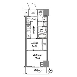 ARKMARK水天宮前1 1DKの間取図画像