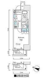 ジオエント本郷三丁目 1Kの間取図画像