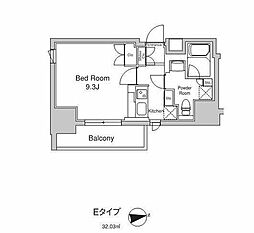プラウドフラット浅草駒形 1Kの間取図画像