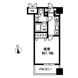 レジディア四谷三丁目 1Kの間取図画像