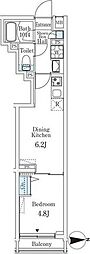 CREATIF文京千駄木 1DKの間取図画像