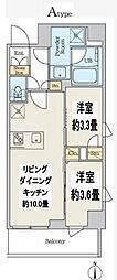 墨田区吾妻橋2丁目マンション 2LDKの間取図画像
