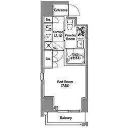 エスタート新宿 1Kの間取図画像