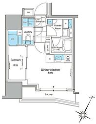 ルフォンプログレ北新宿 1DKの間取図画像