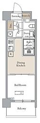 グランカーサ四谷 1DKの間取図画像