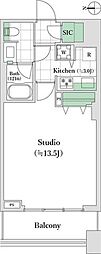 コンシェリア西新宿タワーズウエスト 1Kの間取図画像