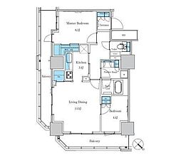 パークアクシス滝野川ラブリーズ 2LDKの間取図画像