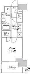 カナルフロント芝浦 1Kの間取図画像