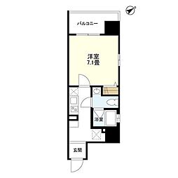 リバーレ浅草駒形 1Kの間取図画像