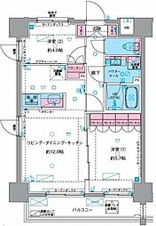 Genoviaasakusa6skygarden 2LDKの間取図画像