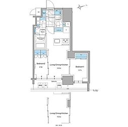 ルフォンプログレ本郷三丁目 2LDKの間取図画像
