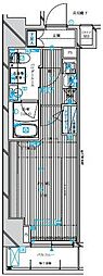 MAINSTAGE亀戸5ミライエ 1Kの間取図画像