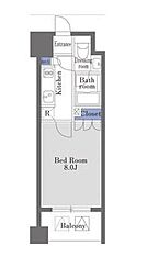 ドゥーエ日本橋 1Kの間取図画像