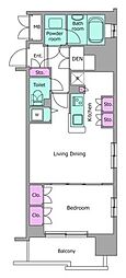 レジディア御茶ノ水 1LDKの間取図画像