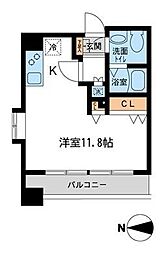 HF錦糸町レジデンス ワンルームの間取図画像