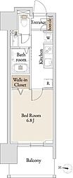 BLESS亀戸 1Kの間取図画像