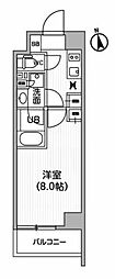 レクシード神楽坂 1Kの間取図画像