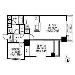 KDXレジデンス秋葉原 2LDKの間取図画像