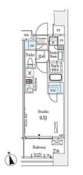 パークナードフィット南青山Vista ワンルームの間取図画像