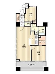 HF銀座レジデンスEAST 2LDKの間取図画像