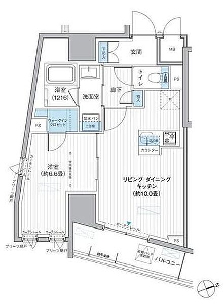 東京都台東区駒形１丁目(賃貸マンション1LDK・11階・42.49㎡)の写真 その2