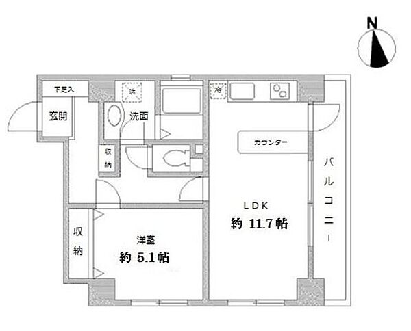 東京都台東区寿２丁目(賃貸マンション1LDK・9階・44.59㎡)の写真 その2