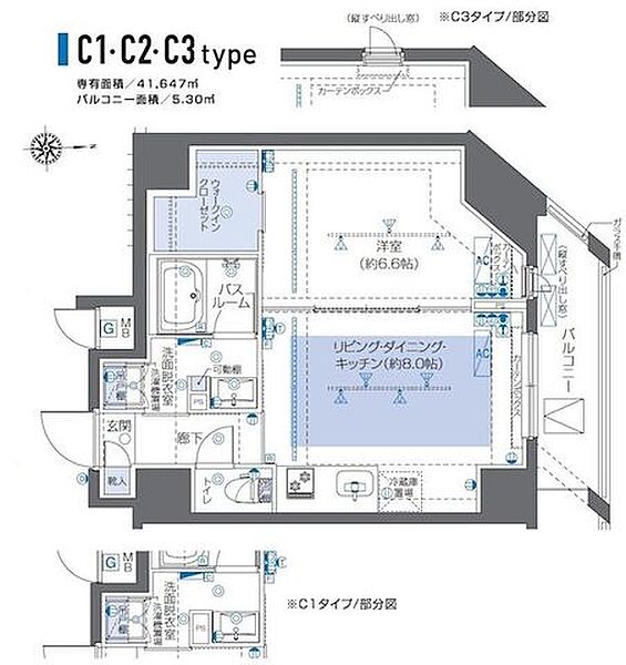 東京都千代田区神田佐久間町３丁目(賃貸マンション1LDK・12階・41.64㎡)の写真 その2