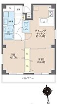 東京都千代田区東神田３丁目（賃貸マンション2LDK・11階・51.63㎡） その2