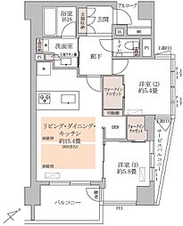 ユニーブル渋谷神南 2SLDKの間取図画像