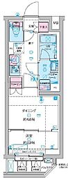 GENOVIA竹ノ塚 1DKの間取図画像