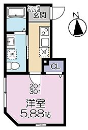 グランシャレー千住旭町 3階