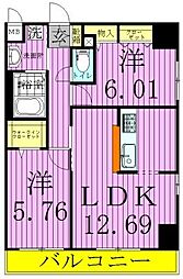 A8 2LDKの間取図画像