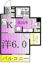 ステイシス町屋 1Kの間取図画像