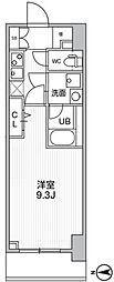 THEパームス熊野前 1Kの間取図画像