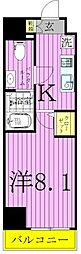 GRANDFORCE綾瀬2 1Kの間取図画像