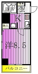 第21新井ビル 1Kの間取図画像