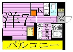 ジュイールパルフェ西新井 1Kの間取図画像