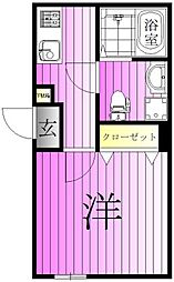 ハーモニーテラス梅田16 1Kの間取図画像