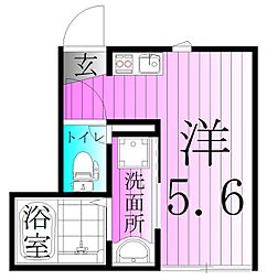 TERASU足立 ワンルームの間取図画像