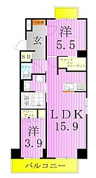 ロイジェント西新井 2LDKの間取図画像