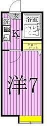 シャンブルアヤセF棟 1Kの間取図画像