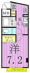 Rozen5番館 1Kの間取図画像