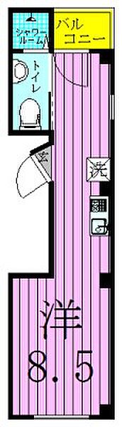 クレメンティア北綾瀬 201｜東京都足立区加平１丁目(賃貸マンション1R・2階・17.84㎡)の写真 その2