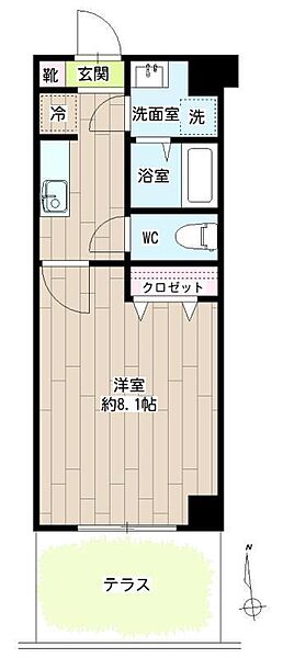 エーデルブルーメビッケ 103｜東京都足立区花畑１丁目(賃貸アパート1R・1階・25.20㎡)の写真 その2