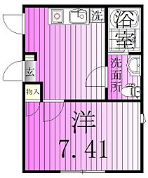 ルミエール 1階1DKの間取り