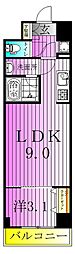 ドゥーエ町屋II 3階1LDKの間取り