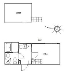 ハーモニーテラス青井XIII 2階